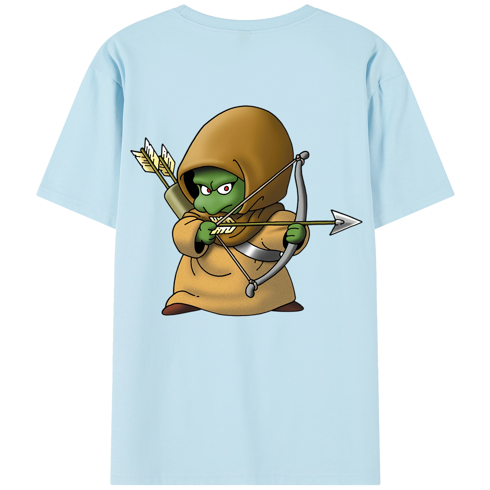 （画像用） ドラゴンクエスト Doragon Kuesuto Dragon Quest 綿100％半袖Tシャツ（背面プリント）